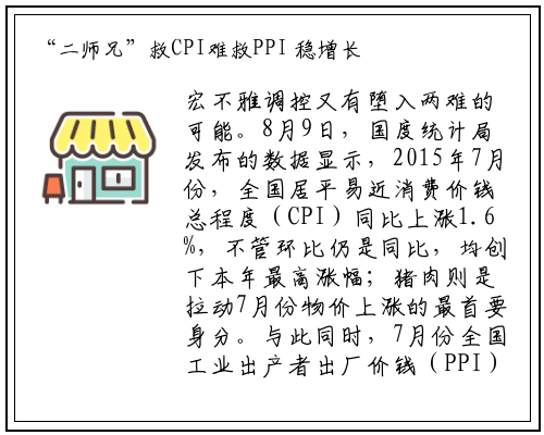 “二师兄”救CPI难救PPI 稳增长基调难改_必赢